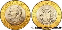 VATICAN AND PAPAL STATES 1000 Lire Jean Paul II armes an XX /  armes pontificales 1998 
