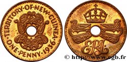 NUEVA GUINEA 1 Penny monogramme couronné 1936 