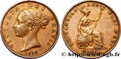 REINO UNIDO 1/2 Penny Victoria “tête jeune” 1853 