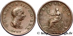 ROYAUME-UNI 1/2 Penny Georges III tête laurée 1807 