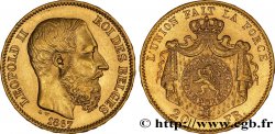 BELGIQUE 20 Francs Léopold II 1867 Bruxelles