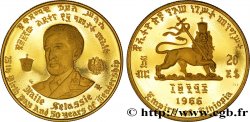 ÉTHIOPIE 20 Dollars 75e anniversaire et  / Lion de Juda 1966 