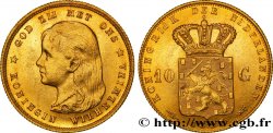 PAYS-BAS 10 Gulden or Reine Wilhelmina 1897 Utrecht