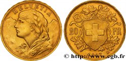 SUISSE 20 Francs or  Vreneli  jeune fille / croix suisse 1947 Berne - B
