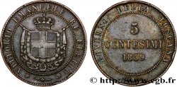 ITALIE - TOSCANE 5 Centesimi Gouvernement de la Toscane, Victor Emmanuel, armes de Savoie 1859 Birmingham