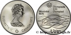 CANADA 5 Dollars JO Montréal 1976 natation / Elisabeth II 1975 