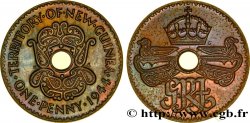 NEW GUINEA 1 Penny monogramme couronné 1936 