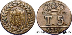 ITALY - KINGDOM OF NAPLES 5 Tornesi 1798 