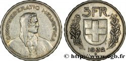 SVIZZERA  5 Francs Berger des alpes 1932 Berne - B