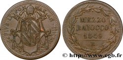 VATICAN AND PAPAL STATES 1/2 Baiocco 1849 Rome