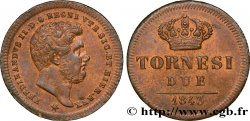 ITALY - KINGDOM OF THE TWO SICILIES 2 Tornesi Ferdinand II 1843 Naples
