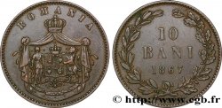 RUMÄNIEN 10 Bani armes 1867 Watt & Co