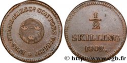 SWEDEN 1/2 Skilling écu aux trois couronnes 1802 