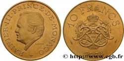 MONACO 10 Francs Rainier III / écu et monogramme couronnés 1978 Paris