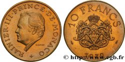 MONACO 10 Francs Rainier III / écu et monogramme couronnés 1979 Paris