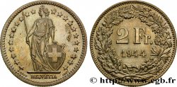 SWITZERLAND 2 Francs Helvetia 1944 Berne - B