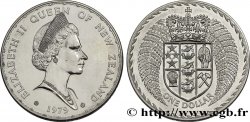 NOUVELLE-ZÉLANDE 1 Dollar Elisabeth II / Emblème couronné entouré de fougères 1979 Monnaie Royale du Canada