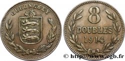 GUERNESEY 8 Doubles armes du baillage de Guernesey 1914 Heaton