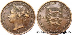 JERSEY 1/12 Shilling Reine Victoria / armes du Baillage de Jersey 1881 