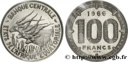 ÉTATS DE L AFRIQUE ÉQUATORIALE Essai de 100 Francs antilopes 1966 Paris
