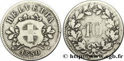 SCHWEIZ 10 Centimes (Rappen) croix suisse 1850 Strasbourg - BB