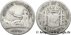 SPANIEN 1 Peseta monnayage provisoire (1869) avec mention “Gobierno Provisional” 1869 Madrid