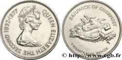 GUERNSEY 25 Pence Elisabeth II, jubilé d’argent / Castle Cornet 1977 