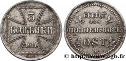 GERMANY 3 Kopecks Monnaie d’occupation du commandement supérieur du front Est 1916 Berlin