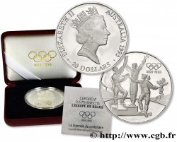 AUSTRALIE 20 Dollars Proof Centenaire du Comité Olympique : athlètes sur podium 1993