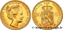 PAYS-BAS 10 Gulden or Reine Wilhelmina 1898 Utrecht