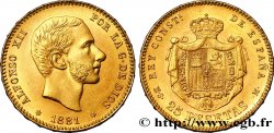 ESPAGNE 25 Pesetas or Alphonse XII 1881 Madrid