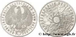 DEUTSCHLAND 10 Mark aigle héraldique / 50e anniversaire de la fondation de la République Fédérale Allemande 1989 Karlsruhe