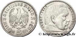 ALEMANIA 5 Reichsmark Maréchal Paul von Hindenburg 1936 Berlin