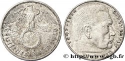 GERMANY 2 Reichsmark aigle surmontant une swastika / Maréchal Paul von Hindenburg 1939 Muldenhütten - E