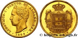 PORTUGAL 5000 Reis ou demi-couronne d or (Meia Coroa) Louis Ier 1869