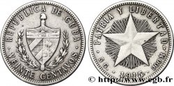 KUBA 20 Centavos emblème / étoile 1915 