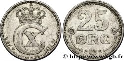 DENMARK 25 Ore monogramme de Christian X roi du Danemark 1917 Copenhague