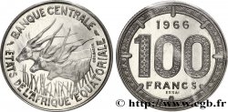 ÄQUATORIALAFRIKA Essai de 100 Francs antilopes 1966 Paris