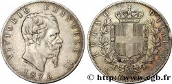 ITALIA 5 Lire Victor Emmanuel II 1875 Rome - R