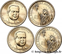 UNITED STATES OF AMERICA Lot de deux monnaies 1 Dollar Herbert Hoover 2014 Denver