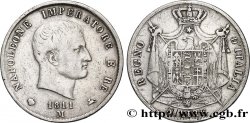 ITALY - KINGDOM OF ITALY - NAPOLEON I 5 Lire Napoléon Empereur et Roi d’Italie, 2ème type, tranche en creux 1811 Milan
