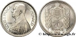 MONACO Essai de 20 Francs Louis II 1945 Paris