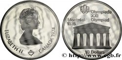 CANADA 10 Dollars Proof JO Montréal 1976 temple de Zeus / Elisabeth II 1974 