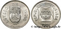 INDIA PORTUGUESA 1/2 Roupie République Portugaise 1936 