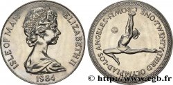 ÎLE DE MAN 1 Crown Elisabeth II J.O. de Los Angeles, gymnastique 1984