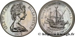 ÎLE DE MAN 1 Crown Millénaire du Tynwald (parlement) caraque flamande et l’île St Michel 1979