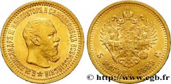 RUSSLAND - ALEXANDER III. 5 Roubles 1889 Saint-Petersbourg