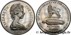 ASCENSION 1 Crown 25e anniversaire du couronnement : Elizabeth II / lion anglais et tortue marine 1978