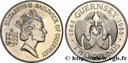 GUERNESEY 2 Pounds (Livres) 40e anniversaire de la libération 1985