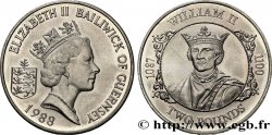 GUERNESEY 2 Pounds (Livres) Guillaume II 1988
